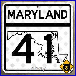 Maryland state route 41 road sign marker Baltimore Carney Perring Parkway 16x16