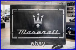 Maserati Vintage Garage Metal Sign 20x24 Handmade Cast Aluminum Relief