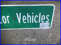 Metal DEPARTMENT MOTOR VEHICLES Road Street Marker Sign Highway Interstate Signs