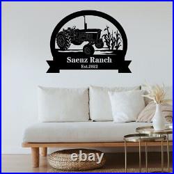 Metal Tractor Sign Personalized Tractor Metal Wall Art Custom Farm Sign Farmhous