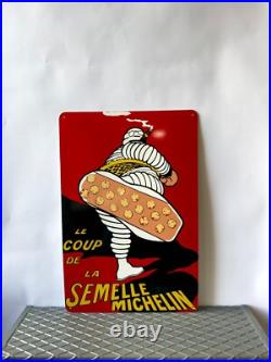 Michelin Vintage Rare Le Coup de la Semelle Metal Sign 24x16 (60x40 cm)