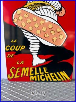 Michelin Vintage Rare Le Coup de la Semelle Metal Sign 24x16 (60x40 cm)