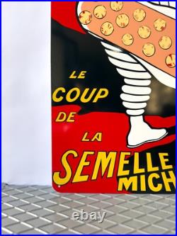 Michelin Vintage Rare Le Coup de la Semelle Metal Sign 24x16 (60x40 cm)
