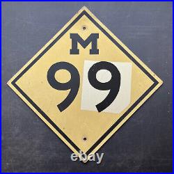 Michigan M 99 state route marker highway road sign shield 24 1950s diamond 2387