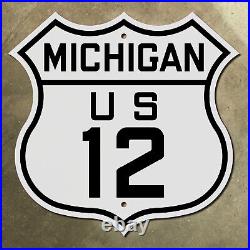 Michigan US highway 12 Detroit Ann Arbor route shield 1926 road sign 16x16