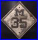 Michigan_road_M_35_State_route_marker_highway_sign_diamond_17_embossed_1930s_01_bkqw