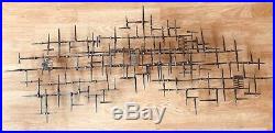 Mid Century Modern Vintage Retro Abstract Wall Metal Nail Sculpture Eames Jere