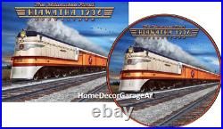 Milwaukee Railroad Hiawatha 1936 Metal Sign Vintage Style Train Room Art