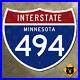 Minnesota_Interstate_494_highway_marker_road_sign_Bloomington_Plymouth_12x10_01_epnt