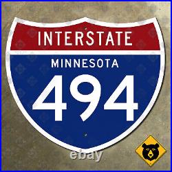 Minnesota Interstate 494 highway marker road sign Bloomington Plymouth 12x10