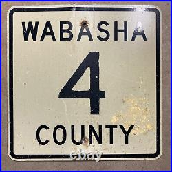 Minnesota Wabasha County highway 4 road sign route shield 24x24 HDOS