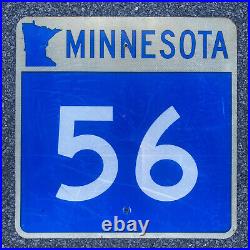 Minnesota state highway 56 road sign route shield 24x24 blue gold 2001 HDOS