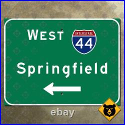 Missouri Interstate 44 west Springfield freeway highway road sign 20x15