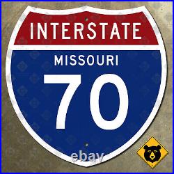 Missouri Interstate 70 route highway sign Kansas City Saint Louis Columbia 18x18