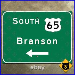 Missouri US 65 south Branson freeway highway road sign 20x15