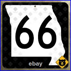 Missouri state Route 66 highway marker road sign Mother Road Joplin 1973 16x16