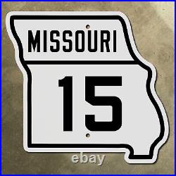 Missouri state route 15 highway marker road sign 1930 Mexico Memphis map 22x21