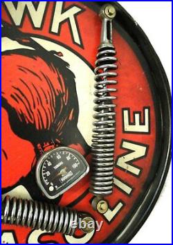 Mohawk Gasoline Motorcycle Headlight Antique Style Wall Sign Lighted
