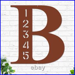 Monogram w Address Sign Monogram w Address Sign
