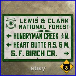 Montana USFS Lewis Clark National Forest Service highway trail Heart sign 15x10
