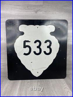 Montana state secondary route 533 highway road sign shield arrowhead Vintage