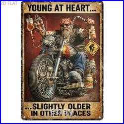 Motorcycle Dad Sign Aluminum Sign Vintage Funny Metal Wall Decor