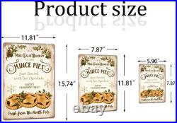 Mrs Claus' Mince Pies Sign, Christmas Cocoa Vintage Metal Poster Tin Sign Chris Mrs Claus' Mince Pies Sign, Christmas Cocoa Vintage Metal Poster Tin Sign Chris