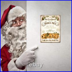 Mrs Claus' Mince Pies Sign, Christmas Cocoa Vintage Metal Poster Tin Sign Chris Mrs Claus' Mince Pies Sign, Christmas Cocoa Vintage Metal Poster Tin Sign Chris