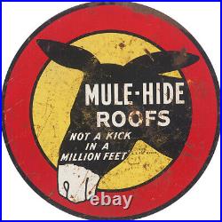 Mule-hide Roofs Advertising Metal Sign