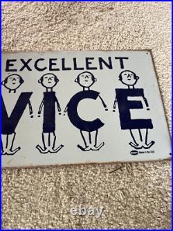 Mummert Sign Co. We Give Excellent Service Vintage Metal/Tin Sign 24 X 10