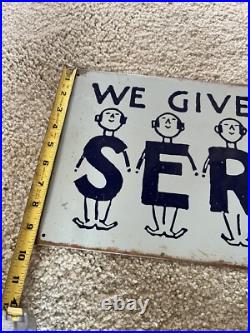 Mummert Sign Co. We Give Excellent Service Vintage Metal/Tin Sign 24 X 10