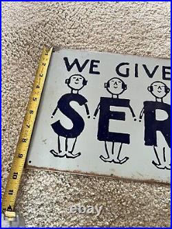 Mummert Sign Co. We Give Excellent Service Vintage Metal/Tin Sign 24 X 10