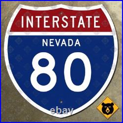 Nevada Interstate 80 highway route road sign Reno Sparks Elko Winnemucca 18x18