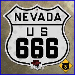 Nevada US route 666 highway marker road sign Las Vegas Sin City 16x15