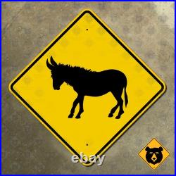 Nevada burro crossing warning highway road sign donkey mule Beatty 16x16 Nevada burro crossing warning highway road sign donkey mule Beatty 16x16