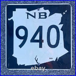 New Brunswick provincial route 940 highway road sign map NB 1992 Canada DDIL
