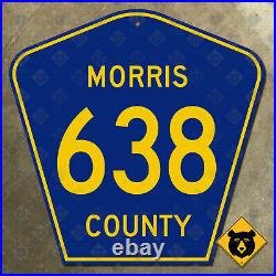 New Jersey Morris County Road 638 highway route marker sign 18x18