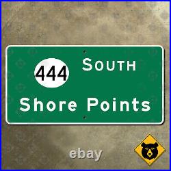 New Jersey Route 444 Shore Points freeway turnpike road sign Garden 24x12