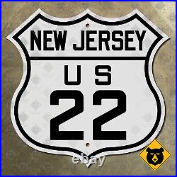 New Jersey US Route 22 highway road sign shield 1926 Newark Hillside 16x16