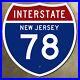 New_Jersey_interstate_78_Newark_Hudson_highway_route_marker_1957_road_sign_24x24_01_trtx