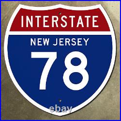 New Jersey interstate 78 Newark Hudson highway route marker 1957 road sign 24x24