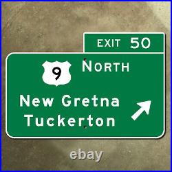 New Jersey parkway exit 50 Tuckerton state highway road sign marker Garden 21x14