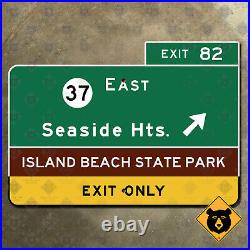 New Jersey parkway exit 82 Seaside Heights road sign Jersey Shore Garden 14x10