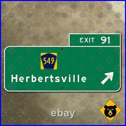 New Jersey parkway exit 91 Herbertsville Ocean County road 549 sign Garden 24x12
