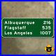 New_Mexico_Albuquerque_Flagstaff_Los_Angeles_1007_miles_highway_road_sign_48x18_01_ev
