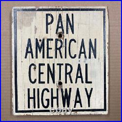 New Mexico Pan American Central Highway road sign 1951 US route 85 Albuquerque