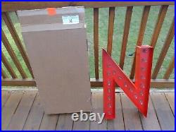 New Rustic Metal Letter N Light Marquee Sign Wall Decoration 24 Vintage