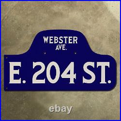 New York Bronx East 204th street Webster avenue humpback road sign right 22x12