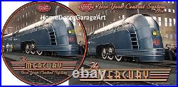 New York Central Railroad Mercury 1934 Metal Sign Vintage Style Train Room Art New York Central Railroad Mercury 1934 Metal Sign Vintage Style Train Room Art