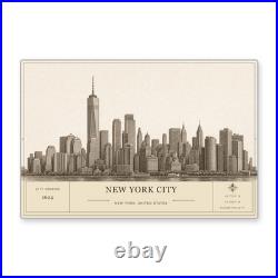New York City Architectural Wall Art Aluminum Sign